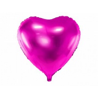 Fólia lufi szív, 45cm, sötét rózsaszínű