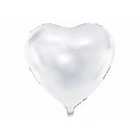 Fólia léggömb Fehér szív